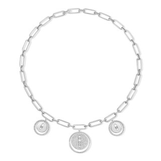 Weißgold, Halsschmuck, Messika Lucky Move Charms Choker Kette, Ref: 11972-WG