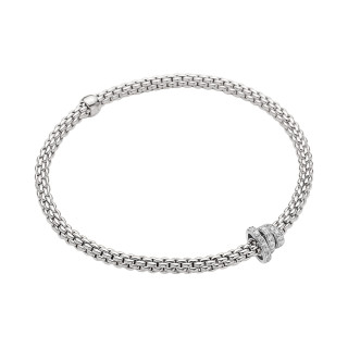 Weißgold, Armschmuck, FOPE Eka Flex'it Armband mit Diamantpavé, Ref: 74408BX_PB_B_BBB_0XS