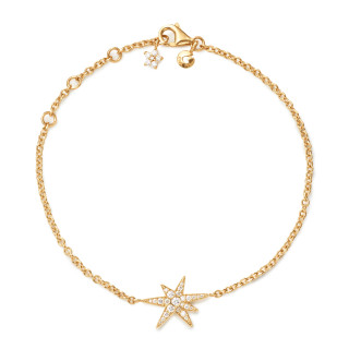 Gelbgold, Armschmuck, Ole Lynggaard Copenhagen Funky Stars Armband, Ref: A3203-401