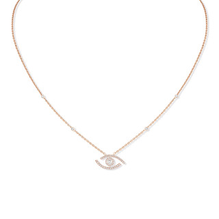 Roségold, Halsschmuck, Messika Lucky Eye Halskette, Ref: 07525-PG