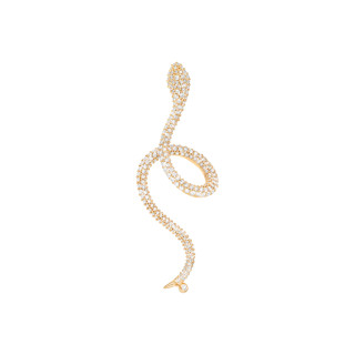 Gelbgold, Ohrringe, Ole Lynggaard Copenhagen Snakes Ohrring mit Diamant-Pavé, Ref: A2798-401