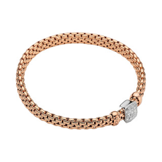 Roségold, Armschmuck, FOPE Eka Flex'it Armband mit Diamantpavé, Ref: 56102BX_PB_R_XBX_0XS