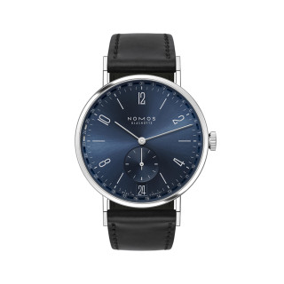 Damen- und Herrenuhr, NOMOS Glashütte Tangente 2date blau, Ref: 136