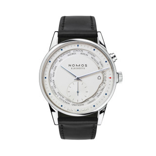 Damen- und Herrenuhr, NOMOS Glashütte Zürich Weltzeit, Ref: 805