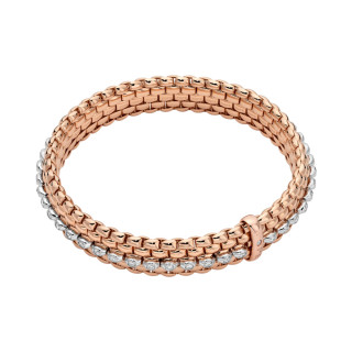 Roségold, Armschmuck, FOPE Eka Flex'it Armband mit Diamantpavé, Ref: 58504BX_PB_R_RBX_0XS