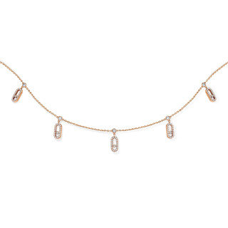 Roségold, Halsschmuck, Messika Move Uno Choker Kette mit Quasten, Ref: 12150-PG