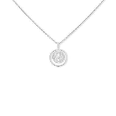 Halsschmuck, Weißgold, Messika Lucky Move PM Pavé Collier