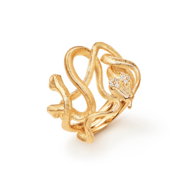         Gelbgold, Ringe, Ole Lynggaard Copenhagen Snakes Ring Medusa