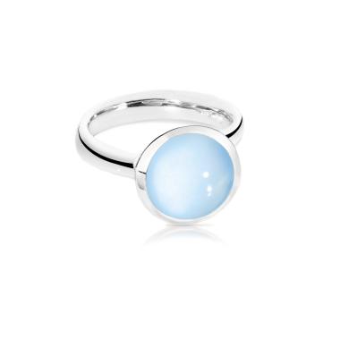 Ringe, Weißgold, Tamara Comolli BOUTON Ring large Chalcedon