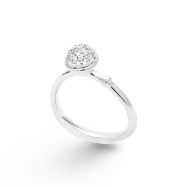Ringe, Weißgold, Ole Lynggaard Copenhagen Lotus Ring Small