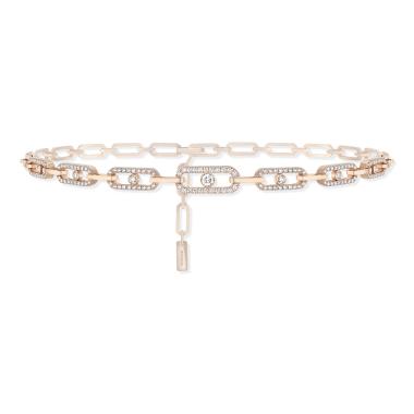 Halsschmuck, Roségold, Messika Move Uno Multi-Choker Kette