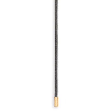 Halsschmuck, Gelbgold, Ole Lynggaard Copenhagen Doppel Design Schnur dunkelgrau