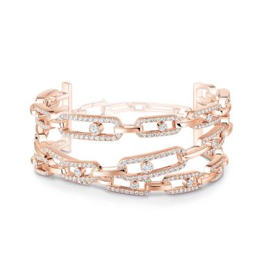 Armschmuck, Roségold, Messika Move Link Armband