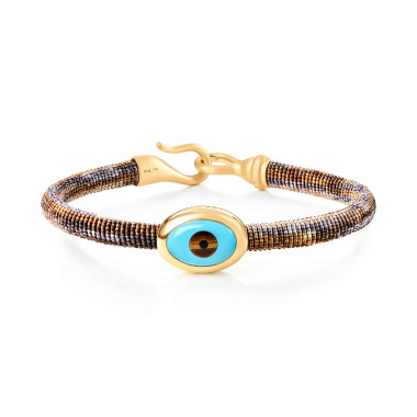 Armschmuck, Textil, Ole Lynggaard Copenhagen Life Armband mit Evil Eye