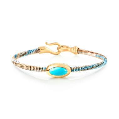 Armschmuck, Textil, Ole Lynggaard Copenhagen Life Armband mit Türkis