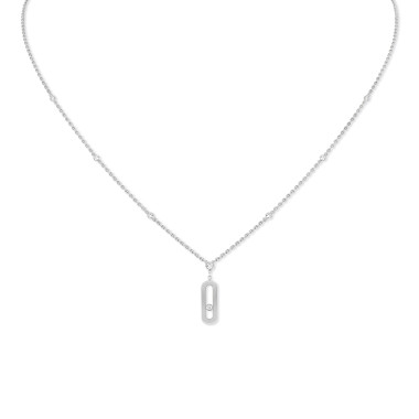         Weißgold, Halsschmuck, Messika Lange Move Uno Halskette