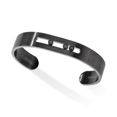 Armschmuck, Titan, Messika Move Titanium Black Armspange
