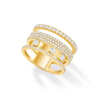 Ringe, Gelbgold, Messika Move Romane GM Pavée Ring