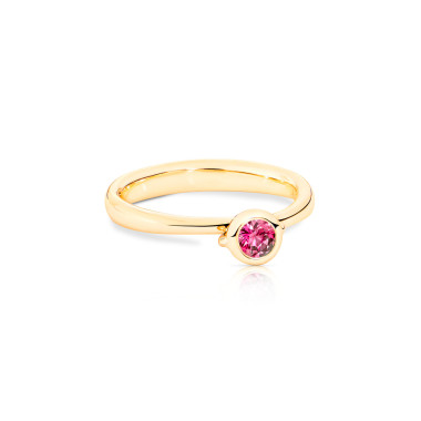         Gelbgold, Ringe, Tamara Comolli BOUTON Solitaire Ring mit Spinell