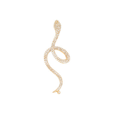        Gelbgold, Ohrringe, Ole Lynggaard Copenhagen Snakes Ohrring mit Diamant-Pavé