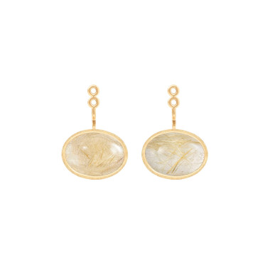         Gelbgold, Ohrringe, Ole Lynggaard Copenhagen Lotus Einhänger für Ohrringe klein