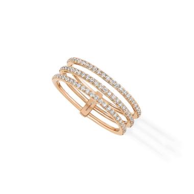 Ringe, Roségold, Messika Gatsby 3 Rows Ring