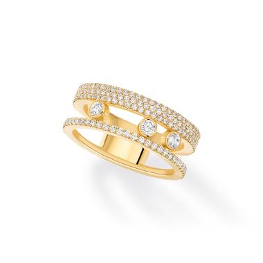 Ringe, Gelbgold, Messika Move Romane Pavée Ring