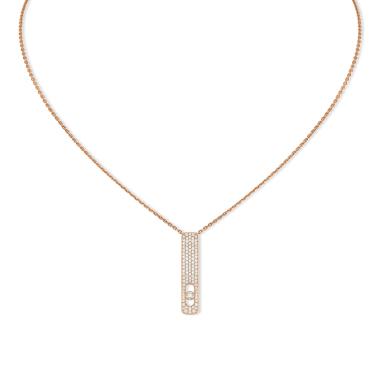 Halsschmuck, Roségold, Messika My First Diamond Halskette