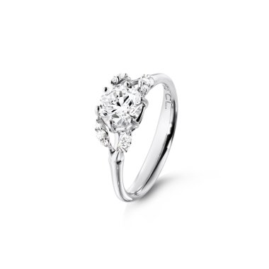 Ringe, Weißgold, Ole Lynggaard Copenhagen Winter Frost Solitaire Ring