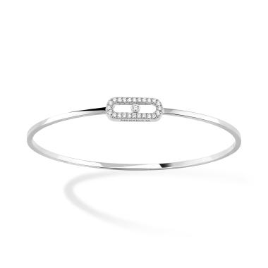 Armschmuck, Weißgold, Messika Move Uno Flex Armreif