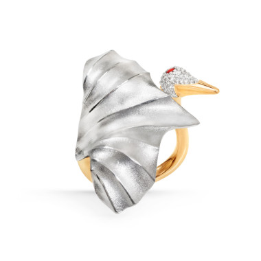         Weißgold, Ringe, Ole Lynggaard Copenhagen Cranes Ring mittel