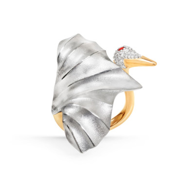 Ringe, Weißgold, Ole Lynggaard Copenhagen Cranes Ring Medium