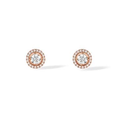 Ohrringe, Roségold, Messika Joy Round Diamonds Ohrringe
