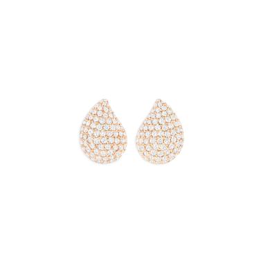 Ohrringe, Roségold, Tamara Comolli SIGNATURE Ohrringe small mit Diamant Pavé