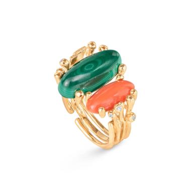 Ringe, Gelbgold, Ole Lynggaard Copenhagen BoHo Ring Double