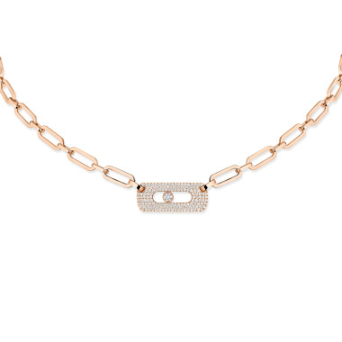         Roségold, Halsschmuck, Messika Move Link Halskette