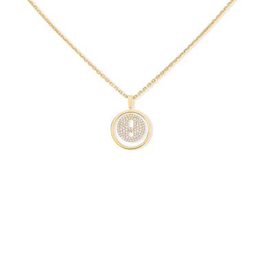 Halsschmuck, Gelbgold, Messika Lucky Move PM Pavé Collier
