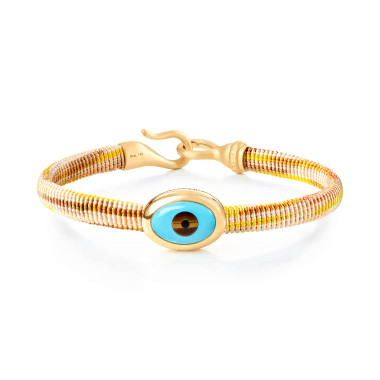         Gelbgold, Armschmuck, Ole Lynggaard Copenhagen Life Armband mit Evil Eye