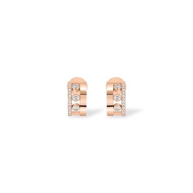 Ohrringe, Roségold, Messika Move Romane Mini Creolen 