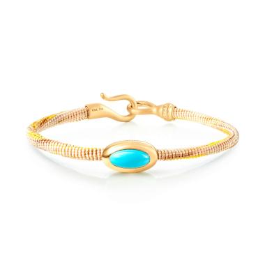 Armschmuck, Textil, Ole Lynggaard Copenhagen Life Armband mit Türkis
