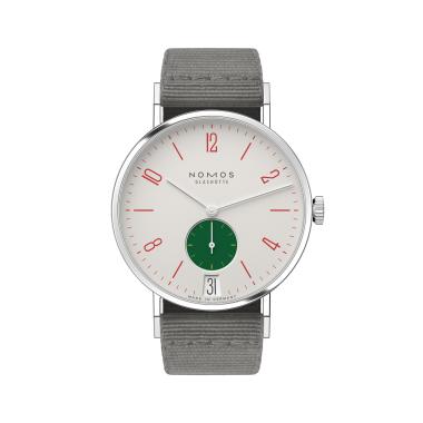 Unisex, Handaufzug, NOMOS Glashütte Tangente 38 Datum Go 