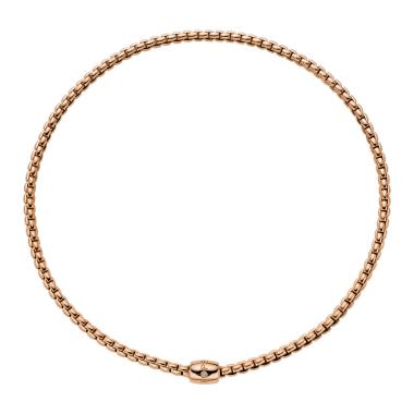 Halsschmuck, Roségold, FOPE Eka Flex'it Halskette mit dekorativem Verschluss