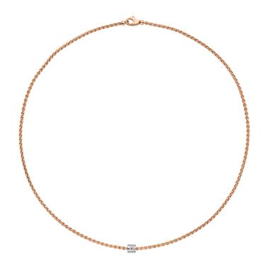 Halsschmuck, Weißgold, FOPE Aria Halskette mit Diamanten