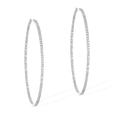         Weißgold, Ohrringe, Messika Gatsby Medium Hoop Creolen