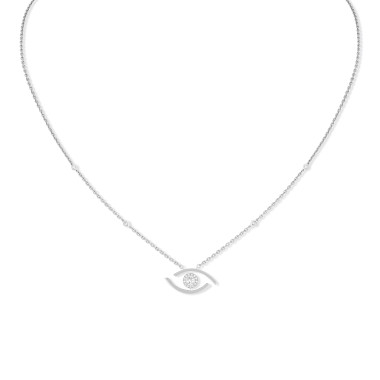         Weißgold, Halsschmuck, Messika Lucky Eye Halskette