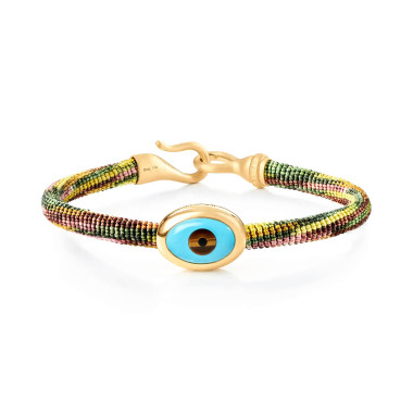 Armschmuck, Textil, Ole Lynggaard Copenhagen Life Armband mit Evil Eye