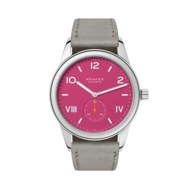 Damenuhr, Handaufzug, NOMOS Glashütte Club Campus 38 deep pink