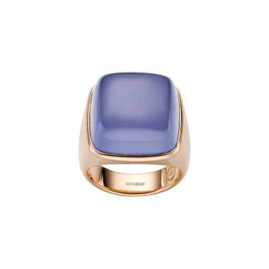 Ringe, Roségold, Leo Wittwer Contemporary Cocktailring Chalcedon