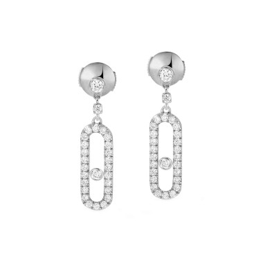         Weißgold, Ohrringe, Messika Move Uno Stud Ohrhänger