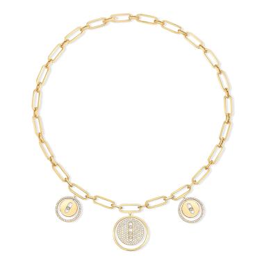 Halsschmuck, Gelbgold, Messika Lucky Move Charms Choker Kette